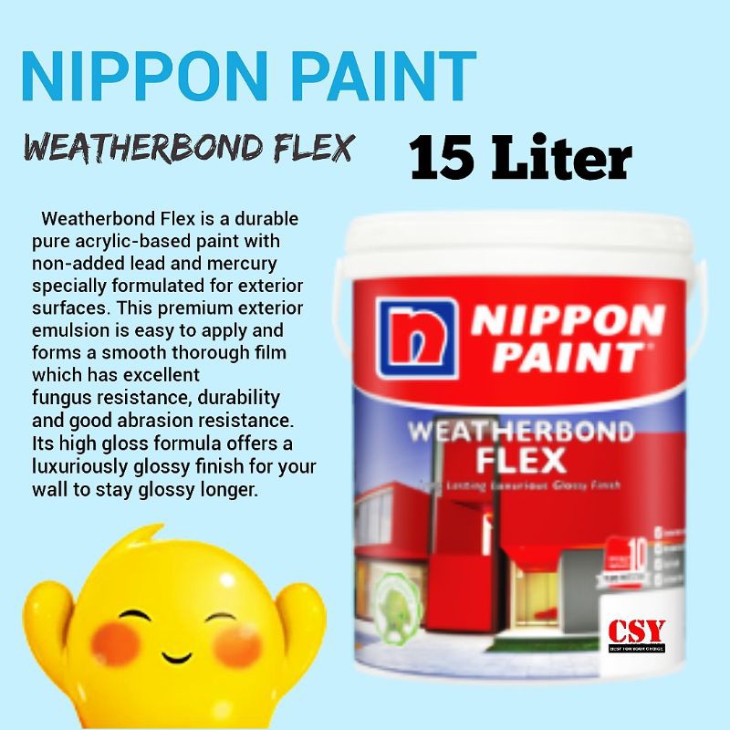 Nippon Paint Weatherbond Flex 15Liter | Shopee Malaysia