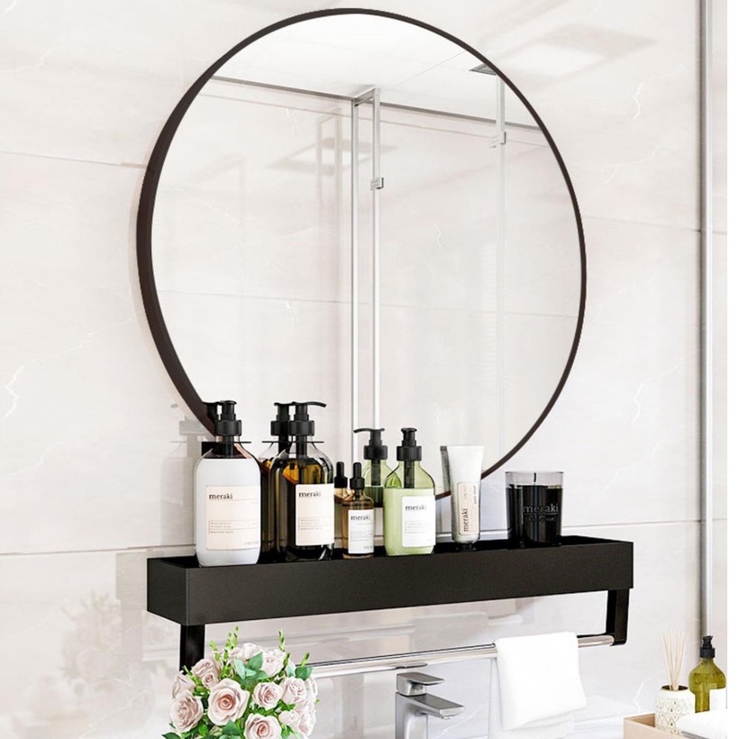 DEKO Premium Round Mirror Wall Mirror Vanity Mirror Bathroom Mirror Kaca Cermin Cermin Bilik Makeup Mirror Cermin Bulat