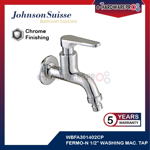Johnson Suisse FermoN 1/2" Washing Machine Tap With Flange Wall Tap