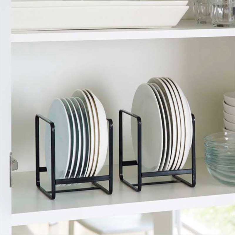 Tableware rack storage rack bowl and dish rack Black Rack and White ...