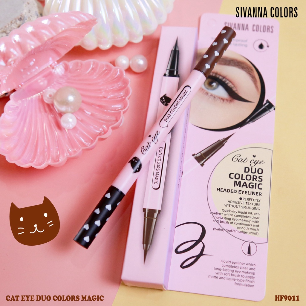 eyeliner|SIVANNA COLORS|HF9011|CAT EYE DUO COLORS MAGIC eyeliner