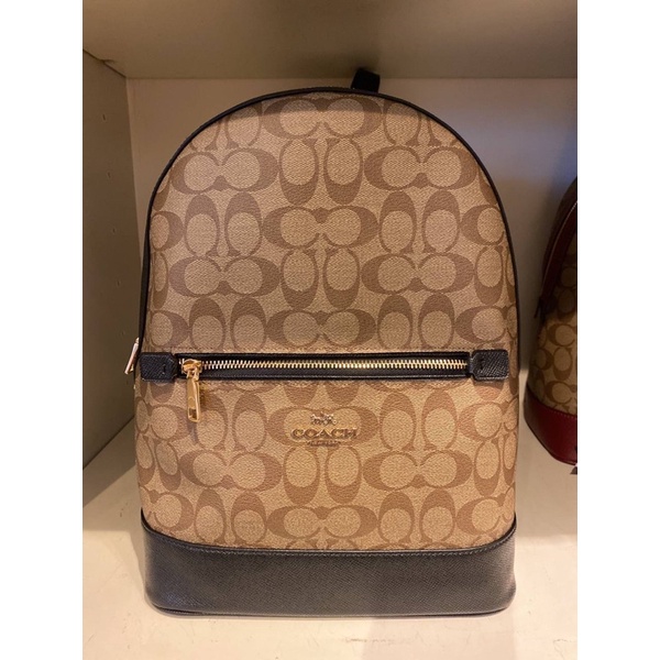 Coach Kenley Backpack in Signature Canvas Khaki Shopee Malaysia