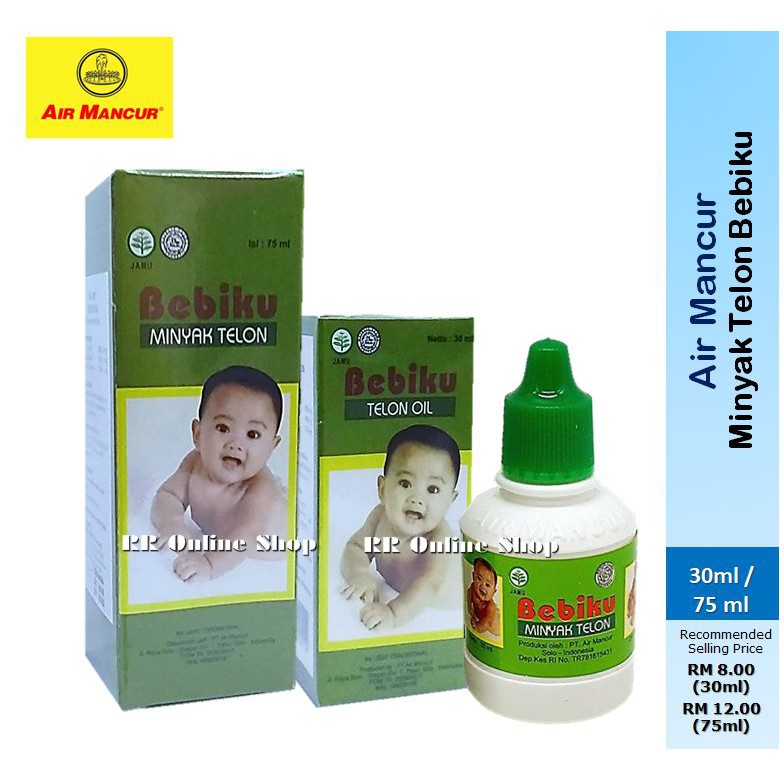  Air  mancur  Bebiku Minyak  Telon  30ml 75ml Shopee Malaysia