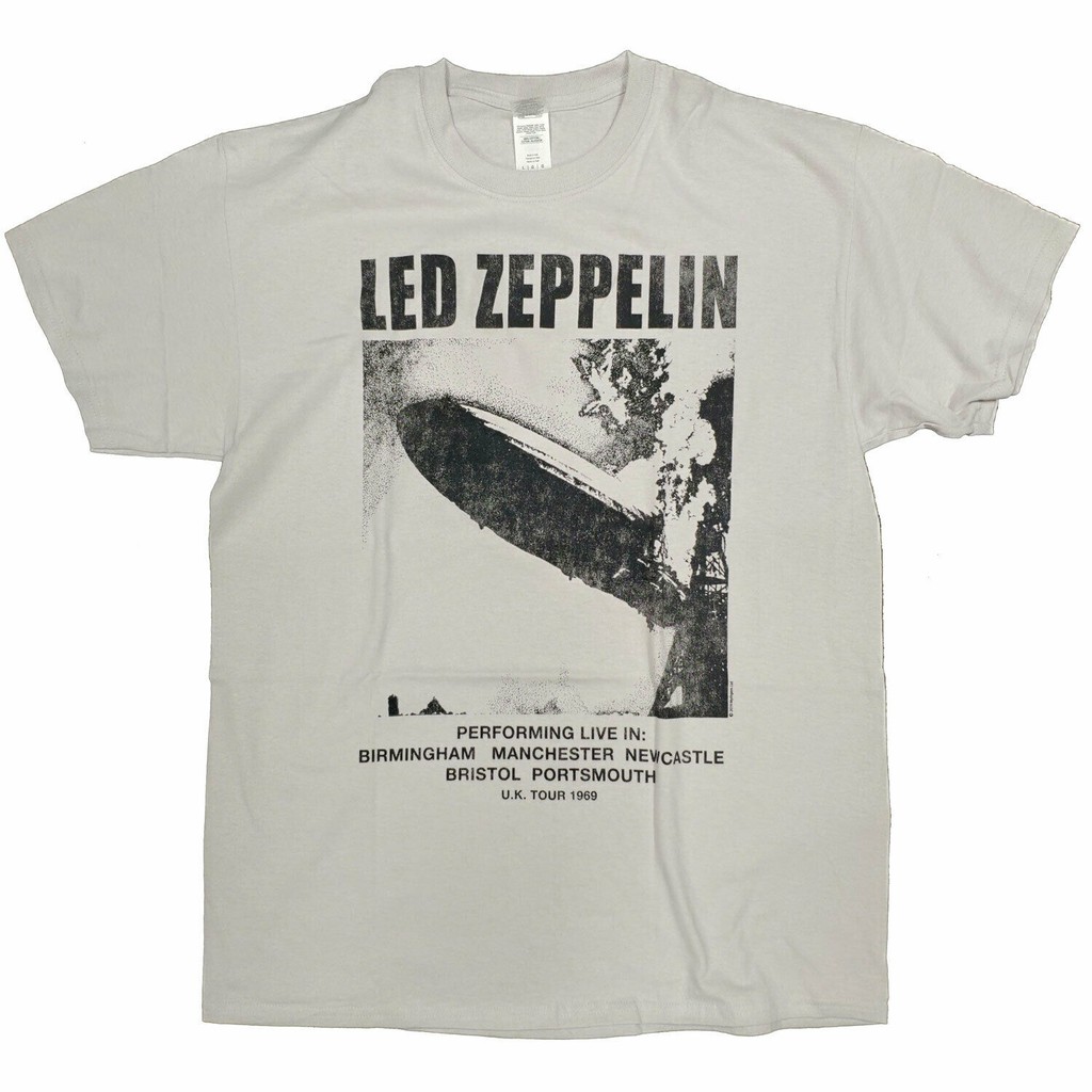 Led Zeppelin T Shirt 1969 Tour 100% Official Light Grey Jimmy Page Robert  Plant | Shopee Malaysia