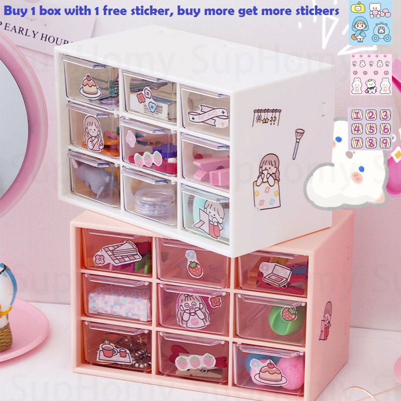 9 mini drawer storage table organizer mini storage box almari mini