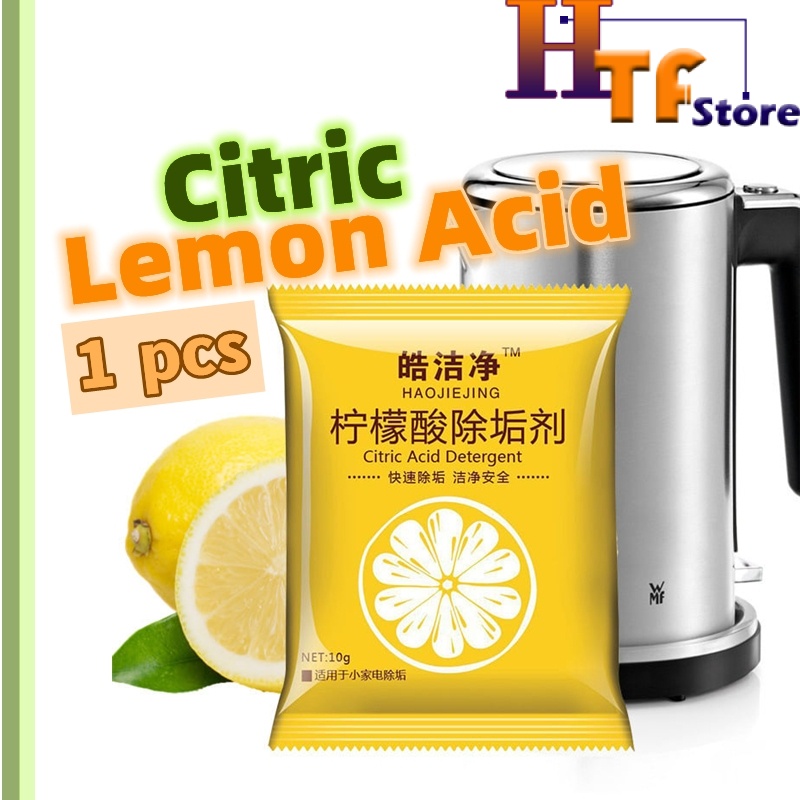 (1 pcs)Citric Lemon Acid Detergent 10g Inner Container Descaling Agent