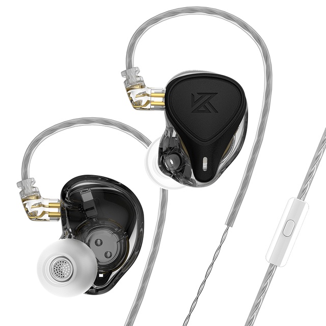 shopee: KZ   x Crinacle CRN（ZEX Pro）Headset Hybrid Technology&Electrostatic In-Ear Monitor Earbuds (0:1:Color:Black With Mic;:::)