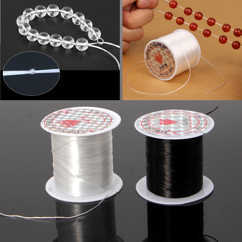 Elastic Clear Beading Thread Stretch Polyester String Cord for Jewelry ...