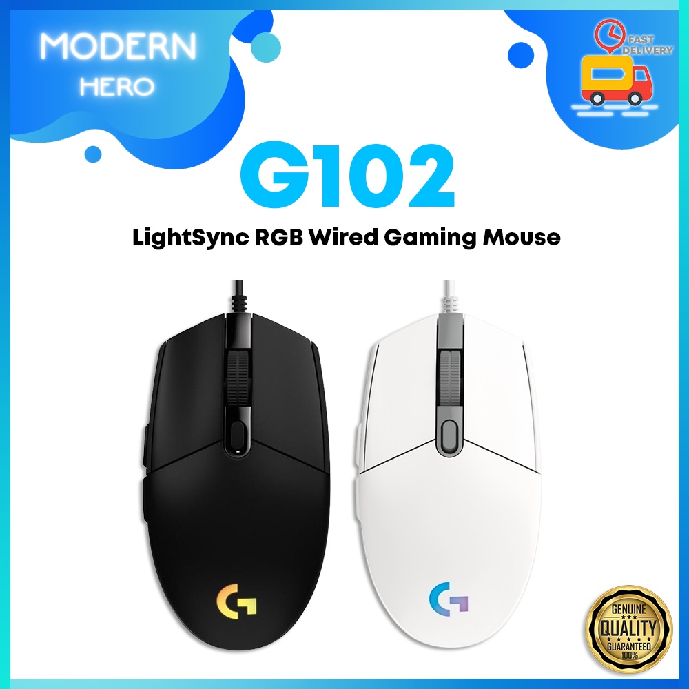 [Ready Stock] Logitech G102 LIGHTSYNC Gaming Mouse RGB - Black | White ...