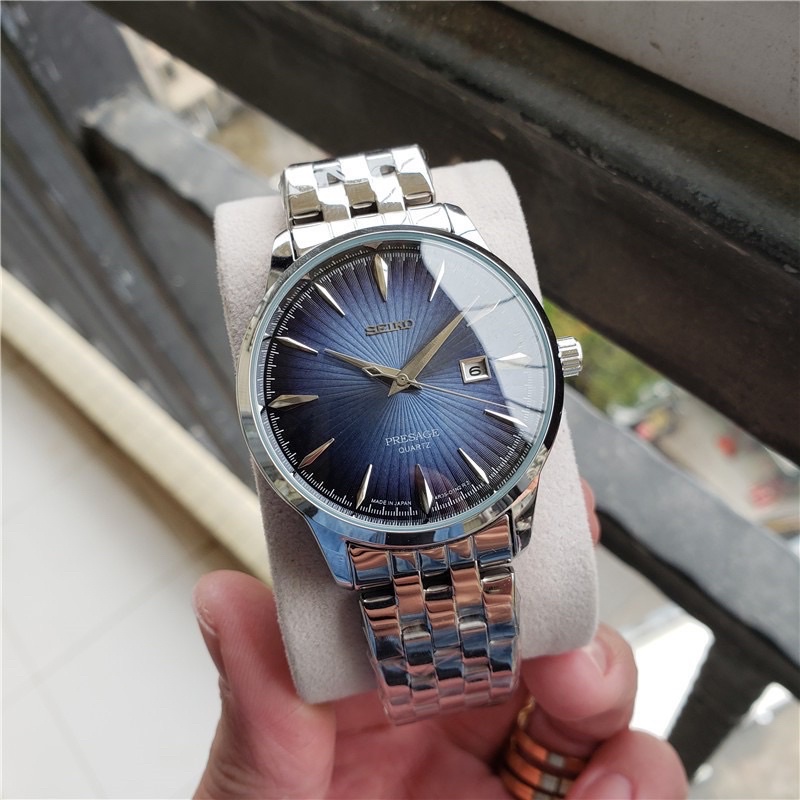 Ready Stoxk] Crown Blue Lion Grand Seiko gs official SpringDrive stainless  steel men's watch large dial luminous 062 | Shopee Malaysia