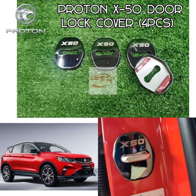 Proton X50 door lock cover (4pcs) black titanium X50 accessories