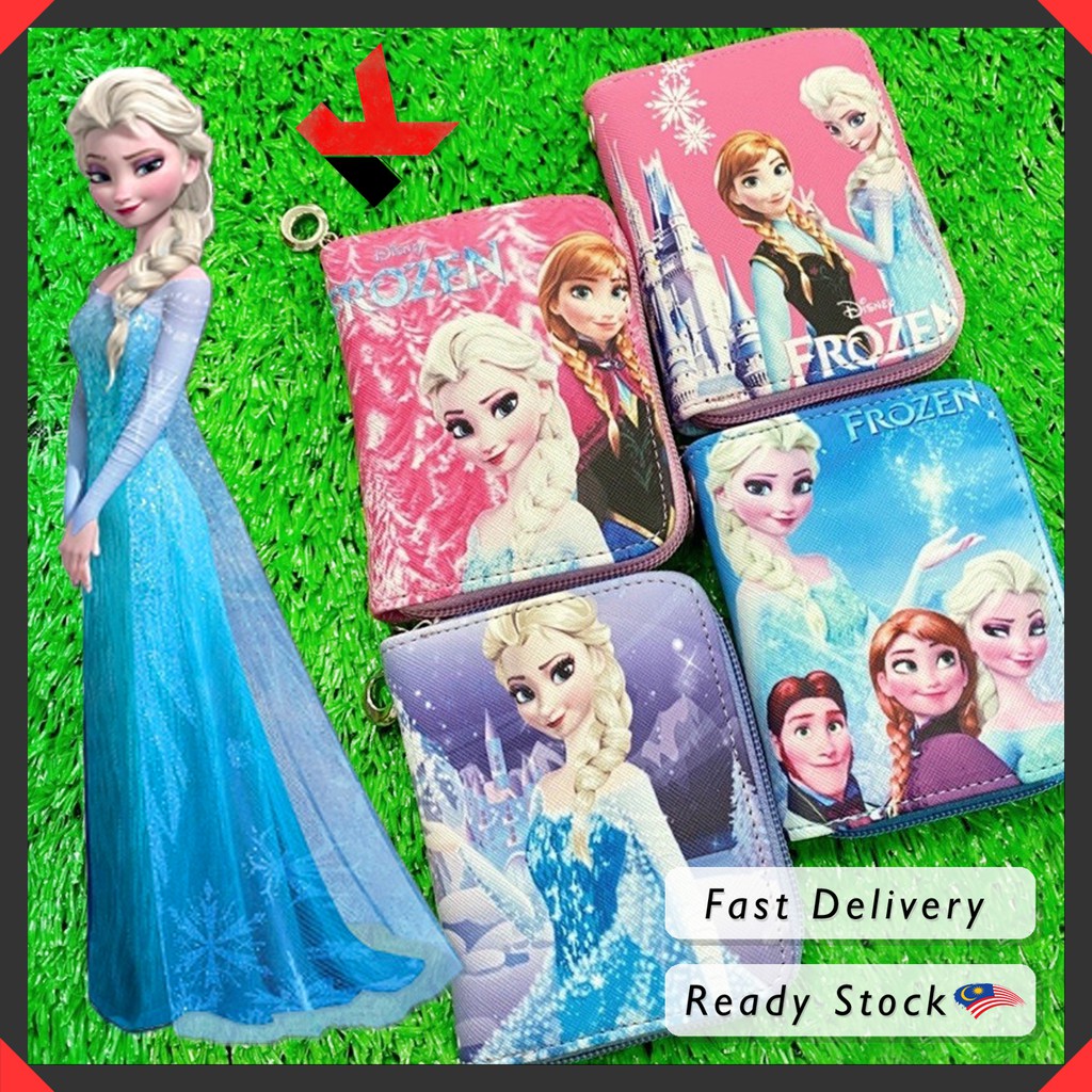 0024 Disney printed Frozen  Wallet Dompet  budak perempuan 