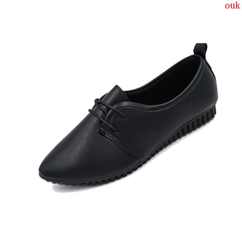 Ready Stock White Nurse Shoes Casual Flat Comfortable Shoes Pu