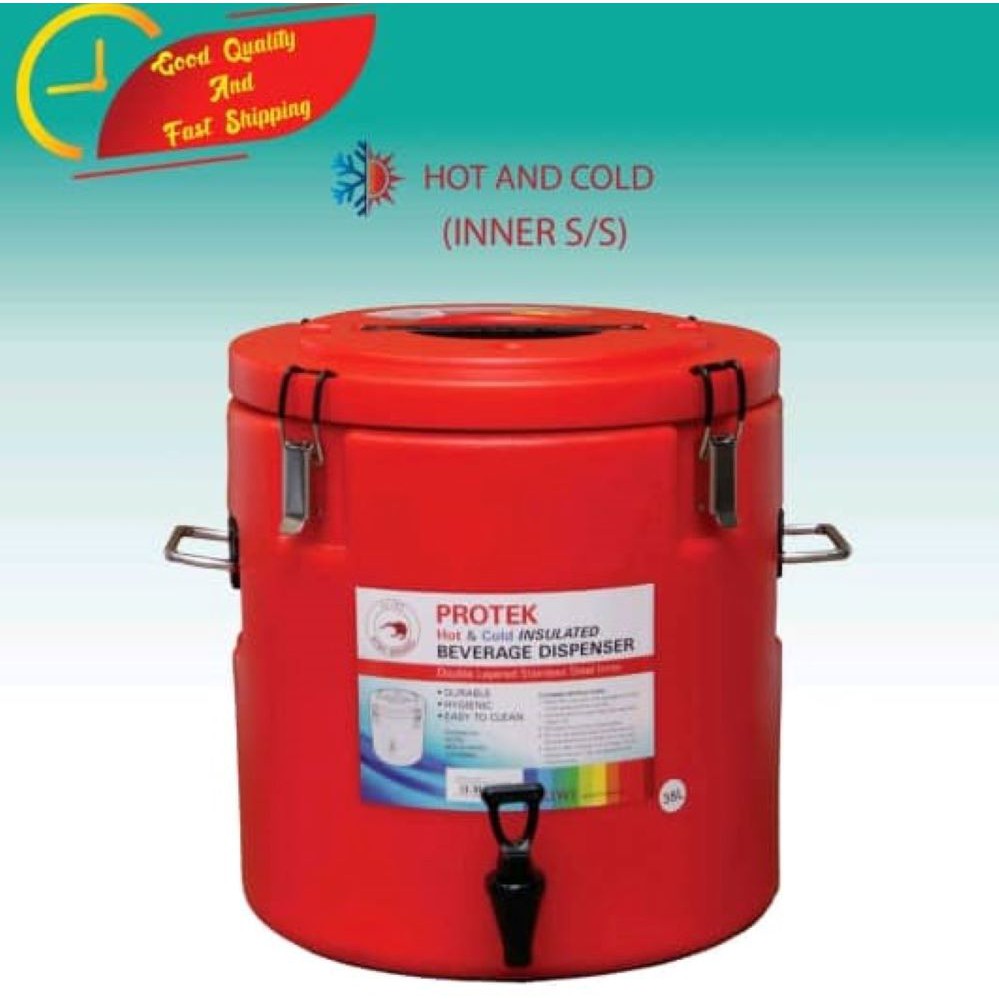 38L Insulated Beverage Dispenser Water Bucket Thermal Milk Tea