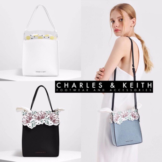 charles and keith floral bag
