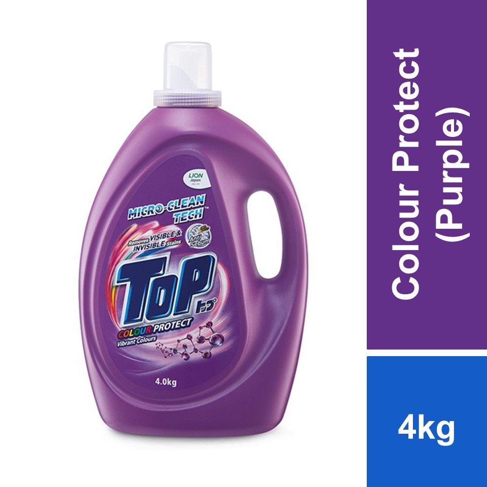 Top Liquid Detergent Colour Protect Purple 4kg Malaysia