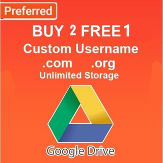 PROMO Buy 2 Free 1 Custom Google Drive Unlimited Storage [.Com or .Org]