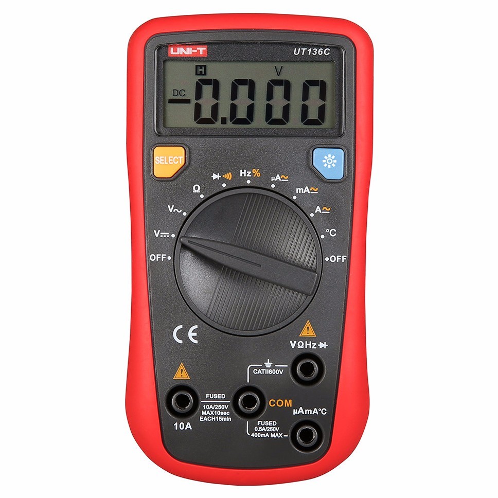 UNI-T UT136C Auto-ranging Digital Multimeter + Thermometer (UT136C ...