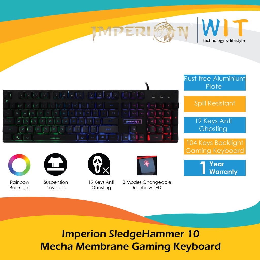 Imperion SledgeHammer 10 Mecha Membrane Gaming Keyboard