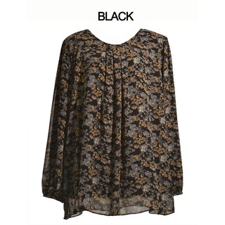 Plus Size Printed Chiffon Blouse Baju Saiz Besar 5XL Plus Size Printed Chiffon Blouse Baju Saiz Besar 5XL