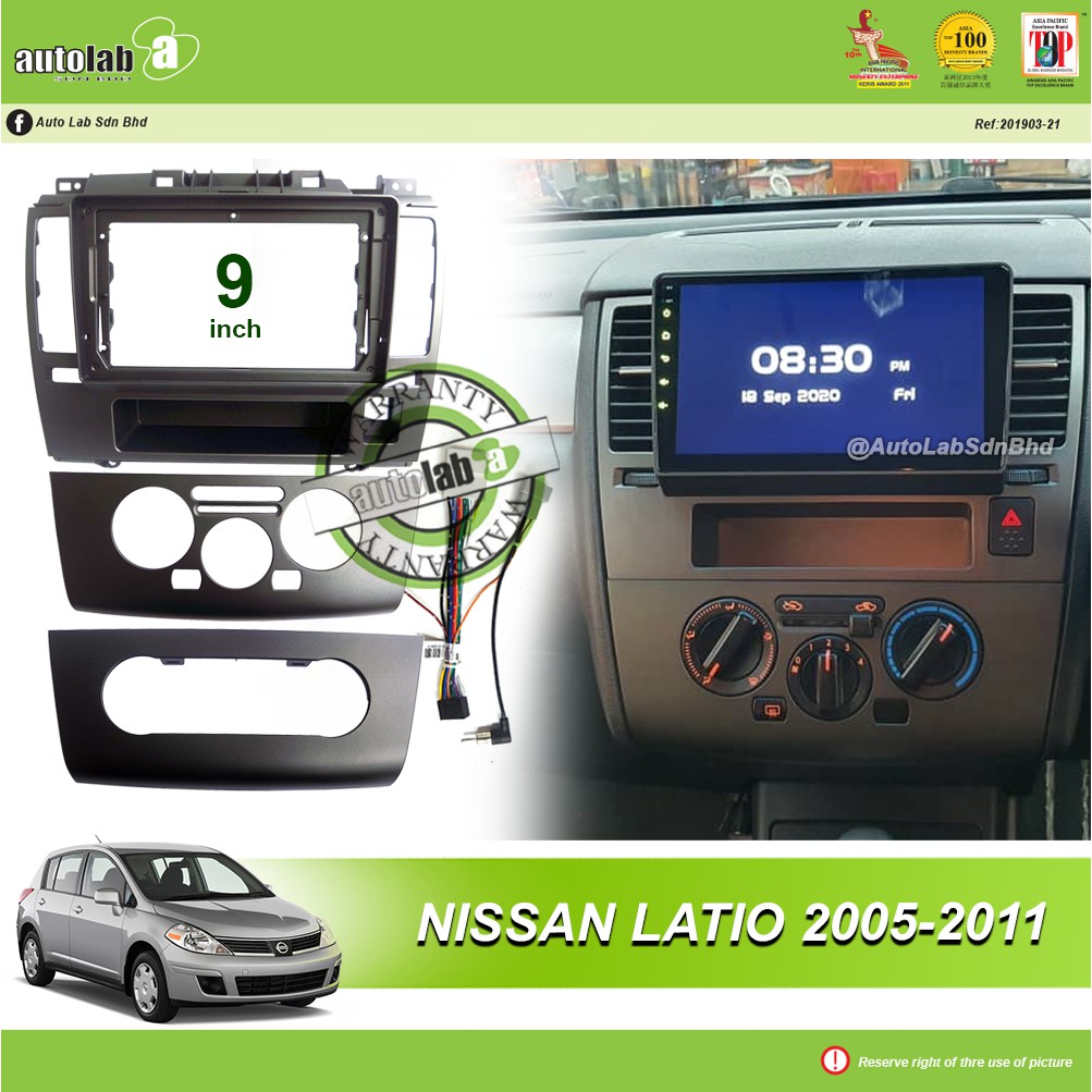 Android Player Casing 9" Nissan Latio 2005-2011 ( with Socket Nissan CB-12 & Antenna Join )