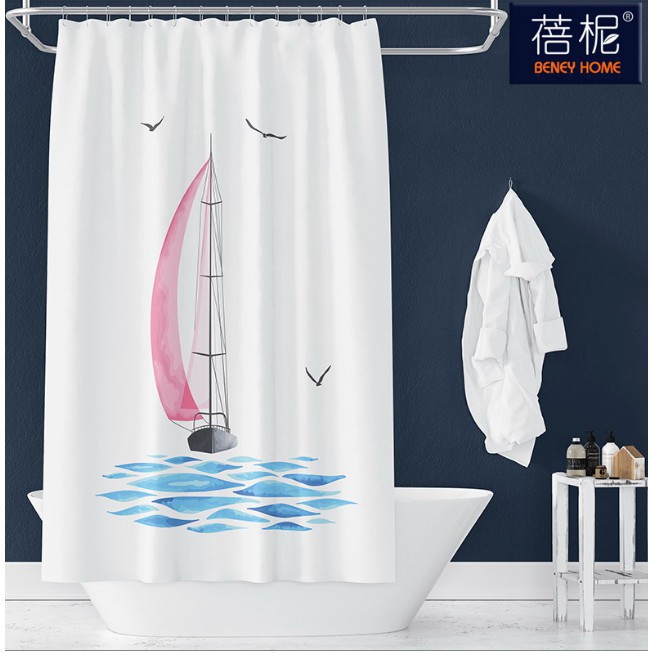 Waterproof Shower Curtain Bathroom Curtain Thickening Mildew