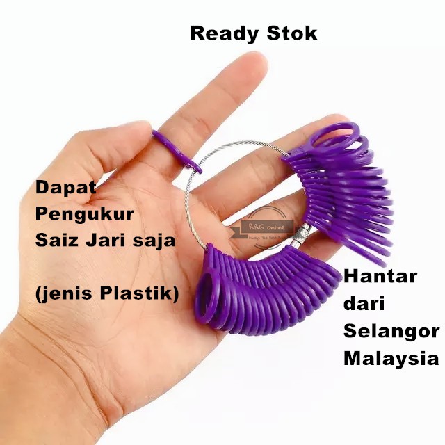 Ring Sizer Pengukur Saiz Jari / Finger Ring Sizing ...