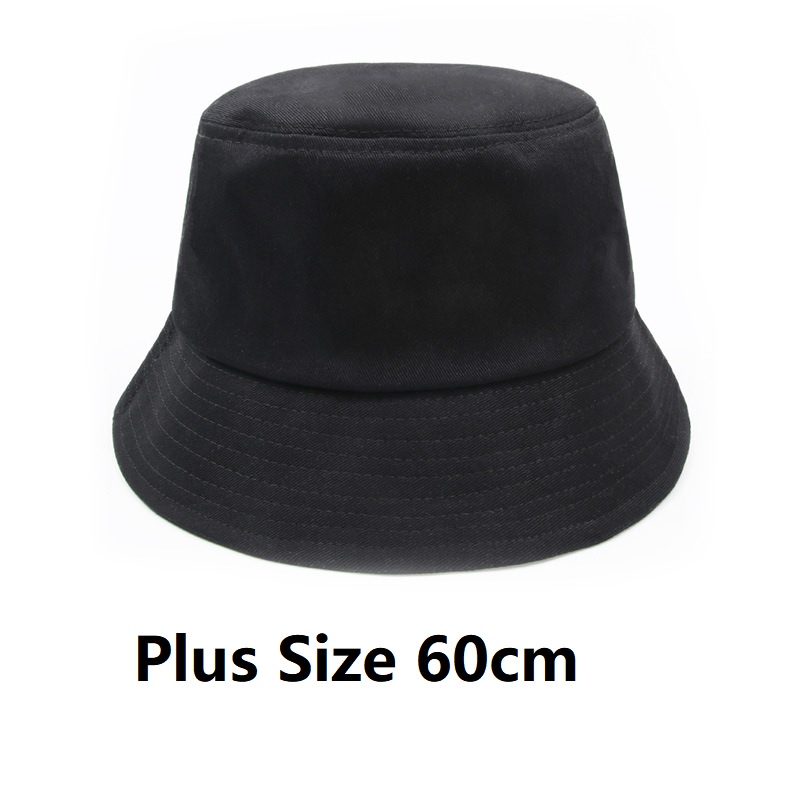 Big Head Man Large Size Sun Hat Women Blank Fisherman Hat Pure Cotton