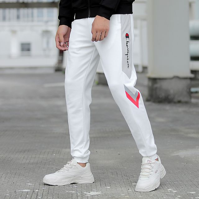 white designer joggers