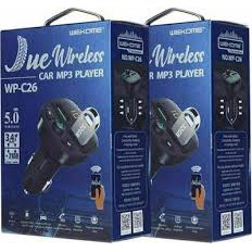 *READY STOCK*Wekome Jue Series WP-C26 Dual USB MP3 Player Wireless V5.0 Car Charger Support TF Card Pendrive