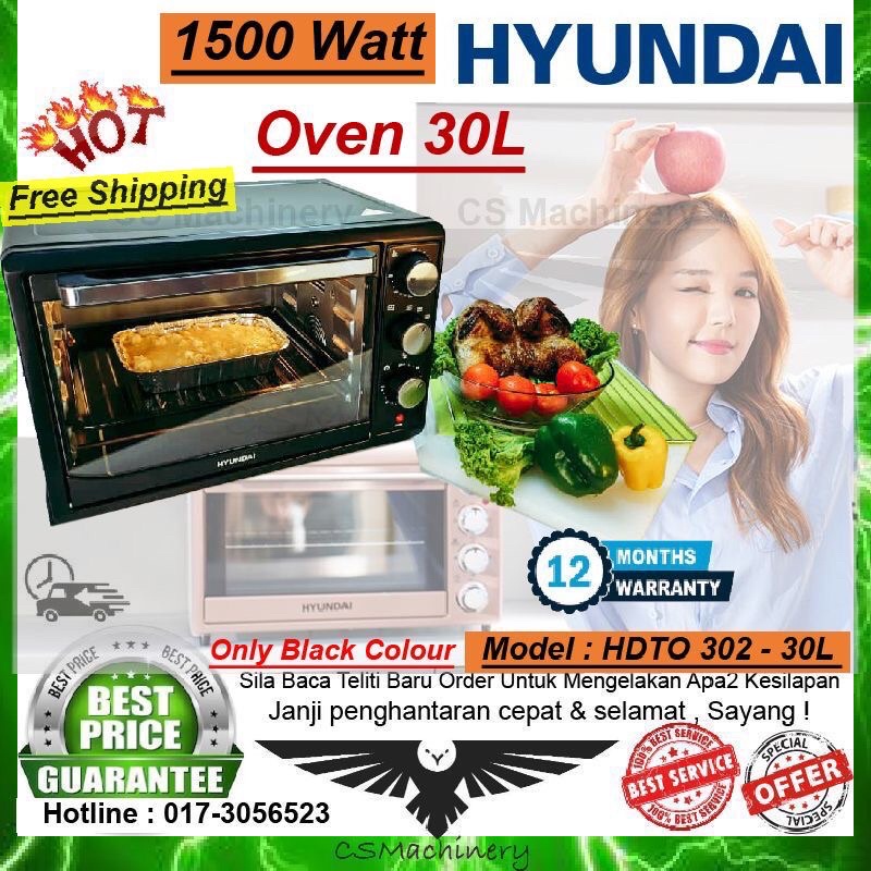 FREEshipping Hyundai KOREA 🌟 6IN1 Electric Microwave Oven BakingToaster 🔥 10&30L 🔥 HDTO302-30L & HDTO092-10L 1yr waranty