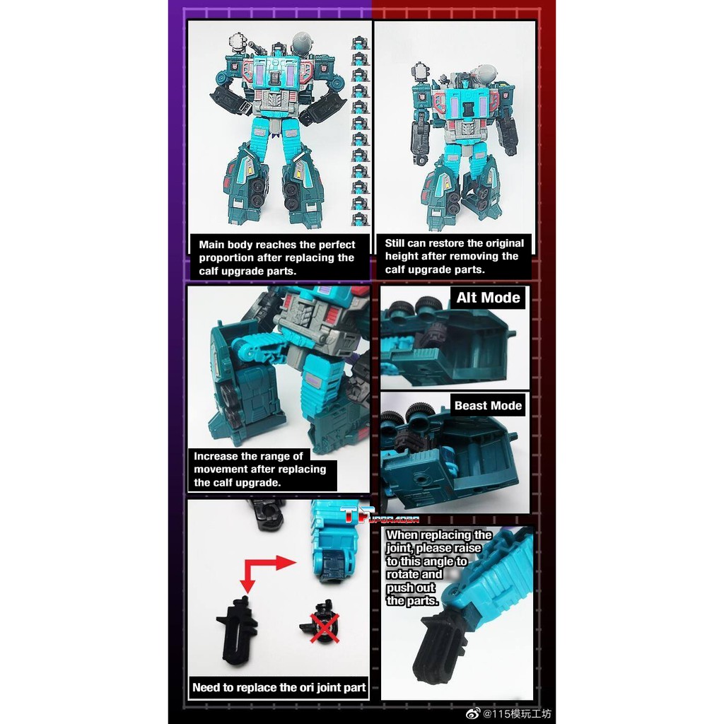 For TRANSFORMERS 115 Studio YYW-07 upgrade KIT FOR Earthrise Deluxe IRONWORKS 