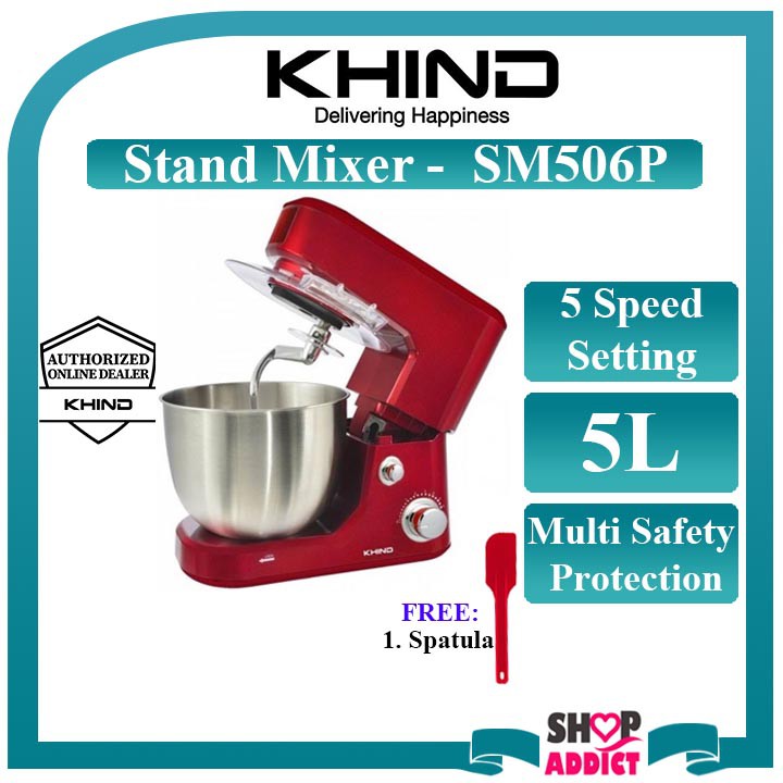 KHIND 1000W 5L STAND MIXER SM506P MESIN TEPUNG/ Cornell 4.2L Heavy Duty 5 Speed Stand Mixer Pengisar Kuih CSM-E600SSBK