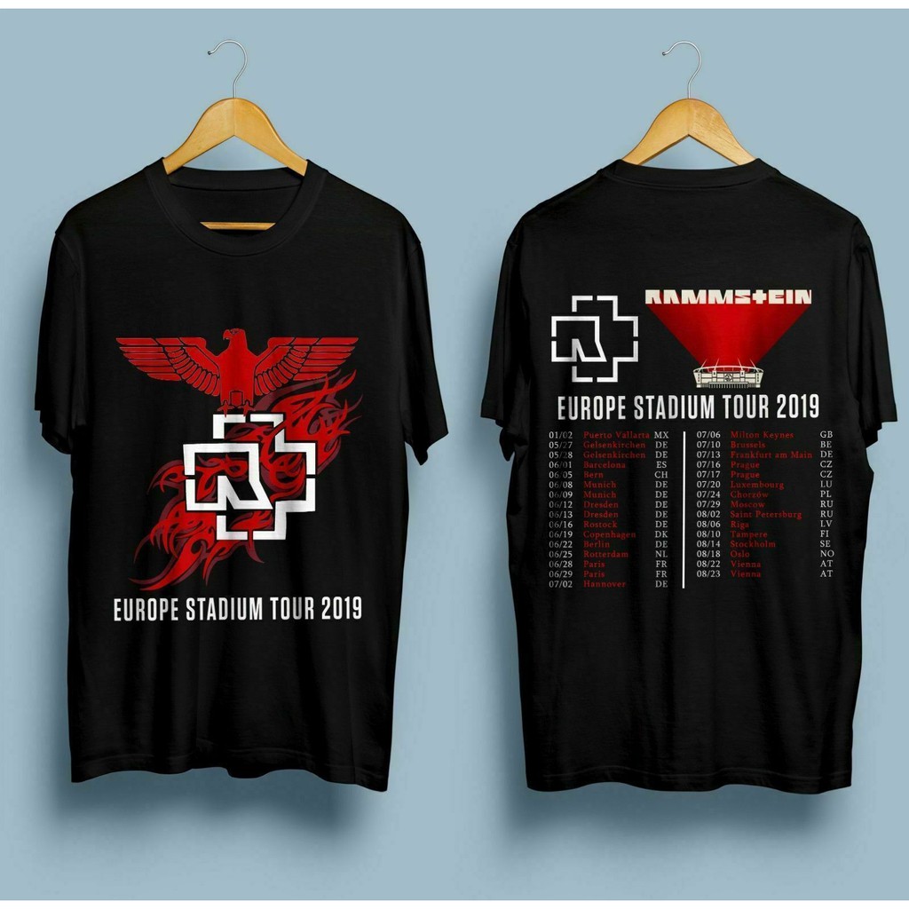 rammstein europe stadium tour t shirt