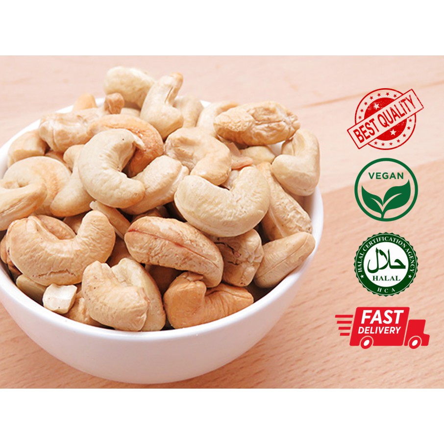 Baked Cashew: Grade A! India HALAL & UNSALTED Cashew Nut | Shopee Malaysia