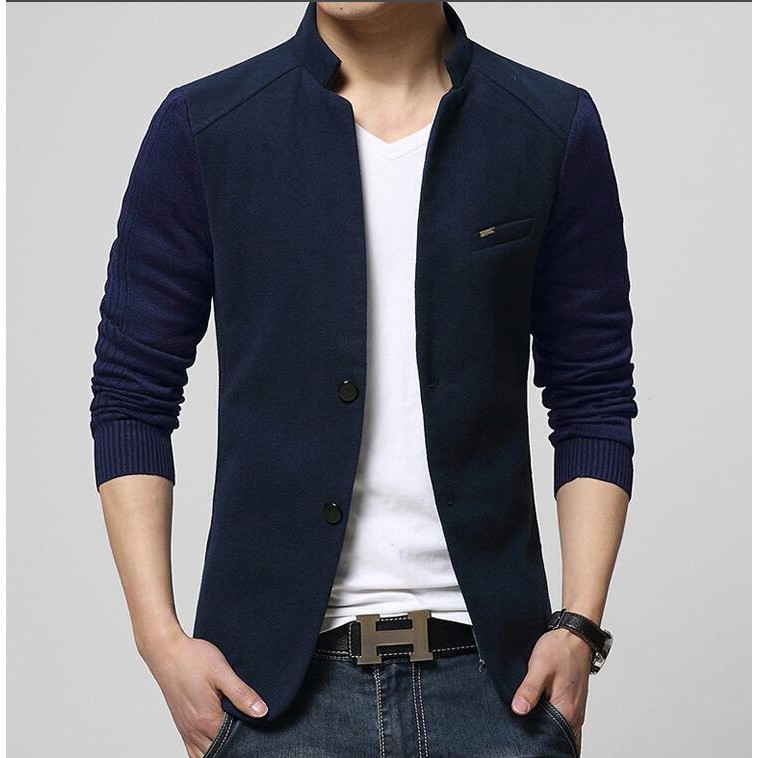 men's slim collar casual coat