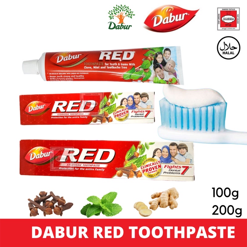 Dabur Red Ayurvedic Toothpaste 100g & 200g Clinically Proven Formula