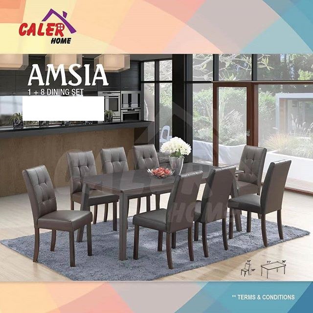  WES DINING AMSIA DINING MEJA MAKAN 1 8 KERUSI SET 1 