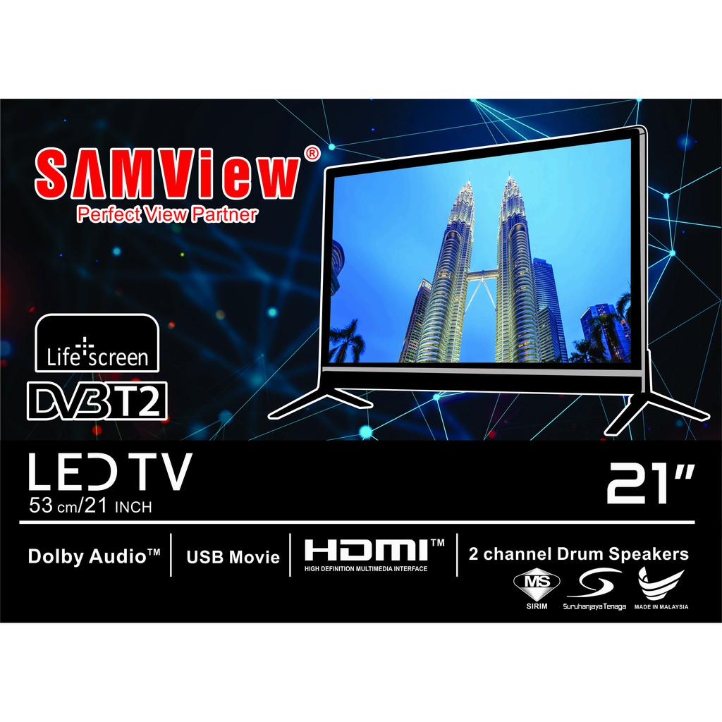 SAMVIEW 21INCH DIGITAL LED TV WITH FREEVIEW MYTV READY ...