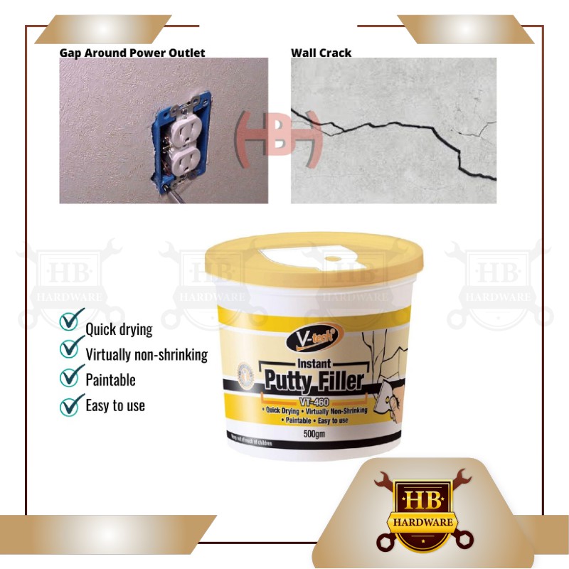  HB  Hardware 0 5kg Wall Putty Filler Dempul Dinding  Batu 