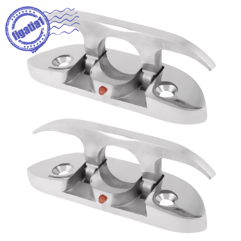 2Pcs 4 1/2" Folding Boat Cleat 316 Marine Grade Stainless Steel