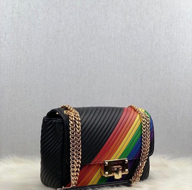 michael kors black rainbow purse