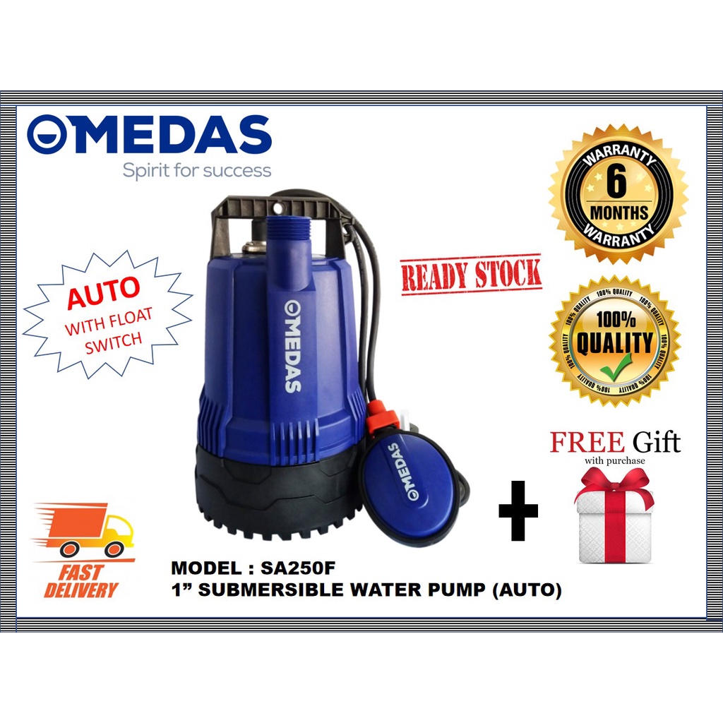 MEDAS SA250/SA250F 1" SUBMERSIBLE WATER PUMP, PAM KOLAM IKAN Shopee