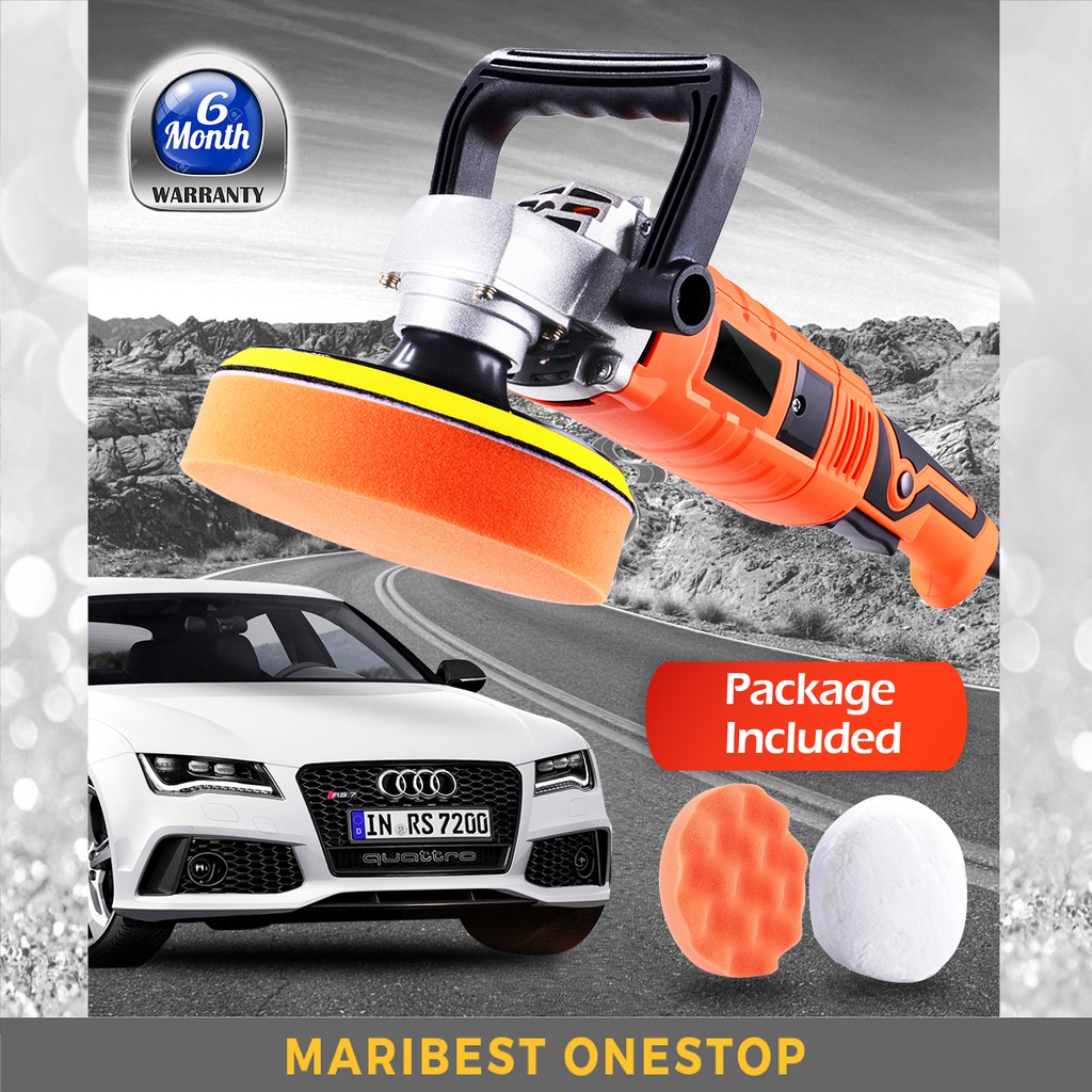 Package 1400W 180mm Car Polisher Sander Electric Polishing Buffer