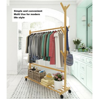  HOTEL  STYLE DENGAN RODA Modern Hanger  Coat Clothes Hanger  