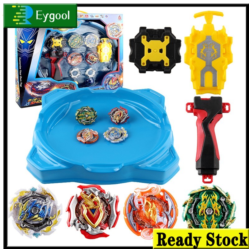 4 beyblade set with handle launcher