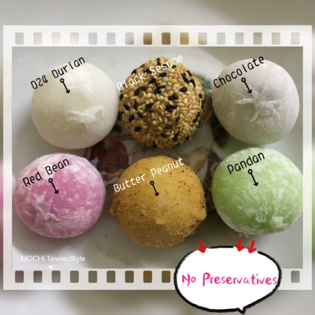 QQ Mochi 麻薯 Kuih Mochi10pc (Taiwan Style) Organic halal 10pc/box