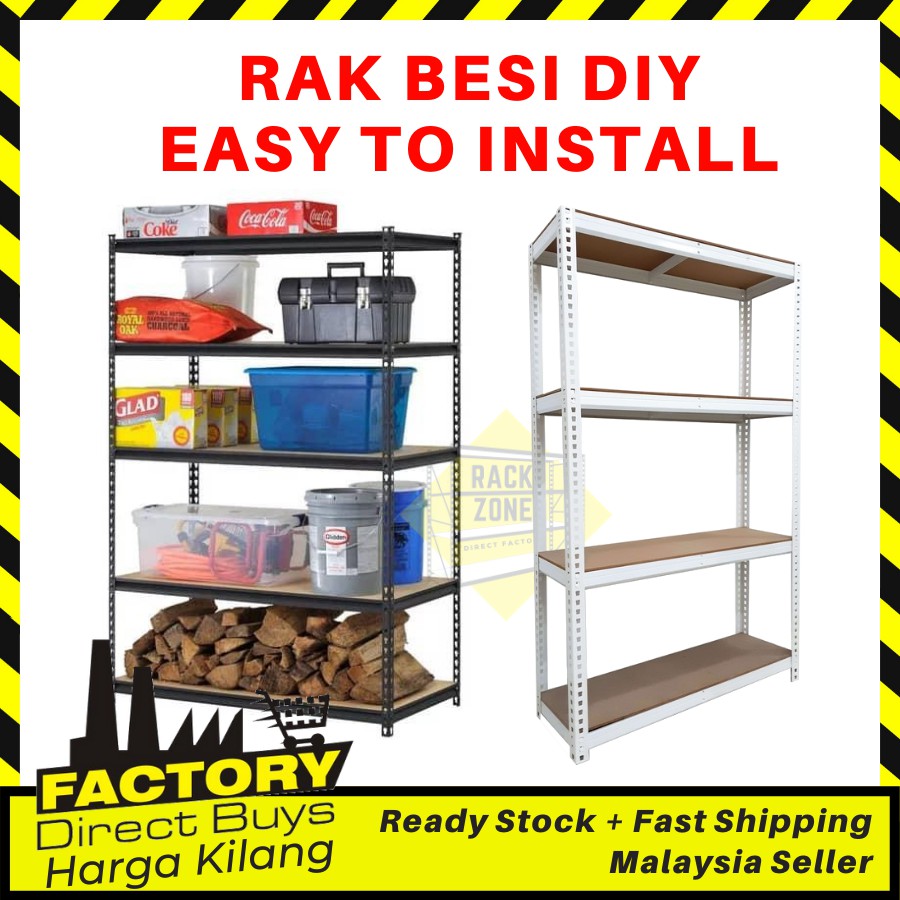  Easy Install Rak  Besi  Logam DIY  Boltless Racking 