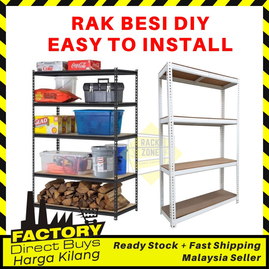  Easy Install Rak  Besi  Logam DIY Boltless Racking 