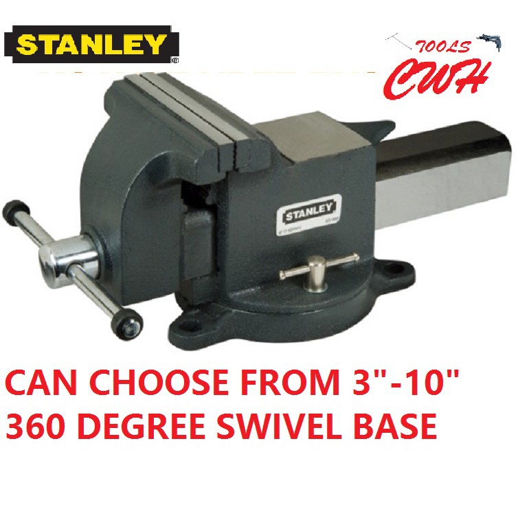 3" 4" 5" 6" 8" 10" STANLEY ROTATABLE CAST STEEL BENCH VISE VISES VICE